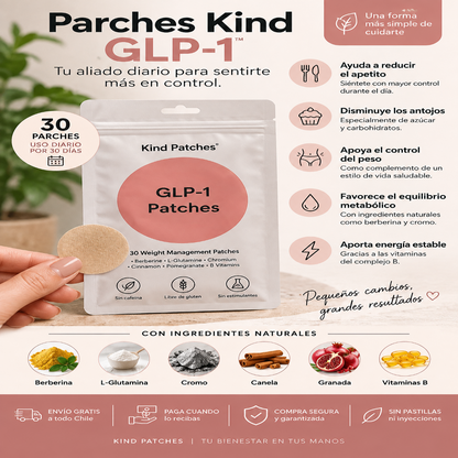 Parches Kind GLP-1™ | Apoyo Diario para Control de Antojos – 30 Días